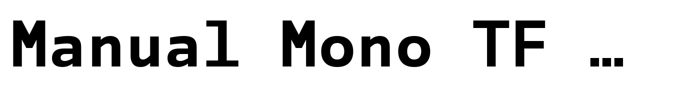 Manual Mono TF Bold